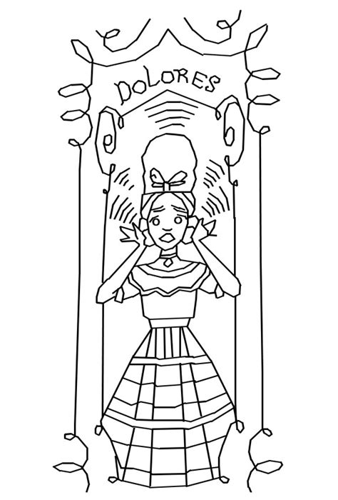 Dibujo para colorear Encanto - Puertas mágicas : Dolores 92