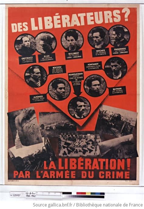 Laffiche Rouge Des Libérateurs La Libération Par Larmée Du