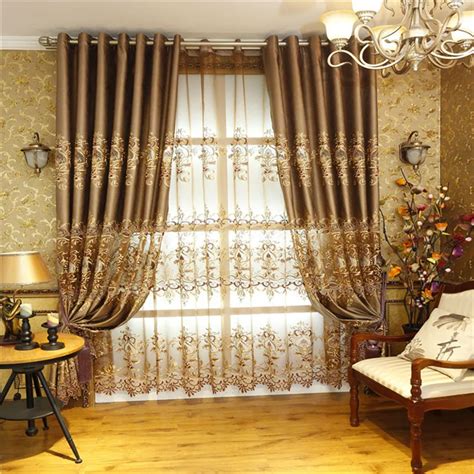 Luxury Curtains Rideaux Continental Soluble Embroidery Window Gauze