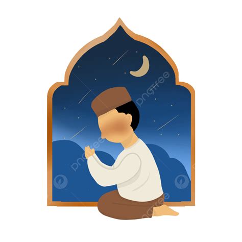Muslim Praying Png Transparent Illustration Of Muslim Praying In The
