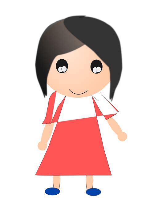 Public Domain Clip Art Image Girl In Red Dress Id
