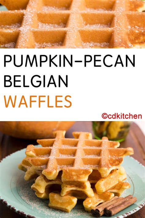 Pumpkin Pecan Belgian Waffles Recipe