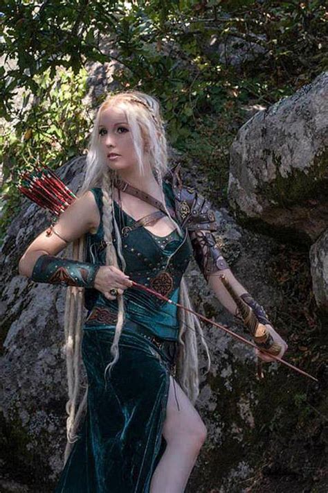 Elfic Celtic Archer Elven Costume Warrior Woman Archery Girl