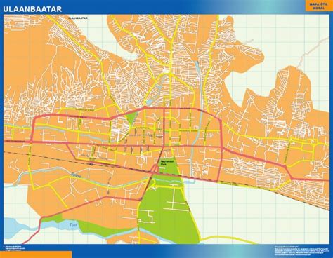 Ulaanbaatar Laminated Wall Map Wall Maps Of Countries Of The World Sexiz Pix