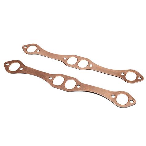 Sbc Oval Port Copper Header Exhaust Gaskets For Sb Chevy 327 305 350