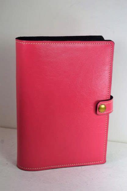 Bright Pink Chrome Tanned Leather Big Book Cover Leather Big Book Covers
