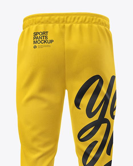 Download Men's Sport Pants Mockup in Apparel Mockups on Yellow ...