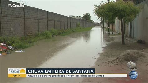Ruas Alagadas Rio Transborda E Muros Desabam Chuva Faz Transtornos Em Feira De Santana
