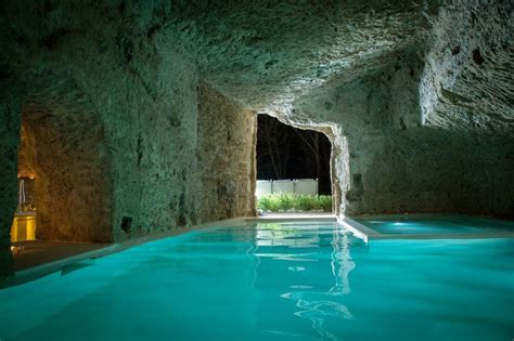 The House With Underground Caverns Domus Civita By Studio F Pool