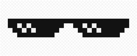 Thug Life Pixelated Sunglasses Png Citypng