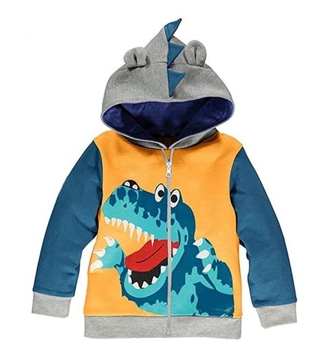 Little Boys Cute Animal Dinosaur Hoodie Sport Long Sleeve Cartoon