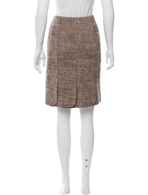 Valentino Tweed Pencil Skirt Clothing Val58682 The Realreal