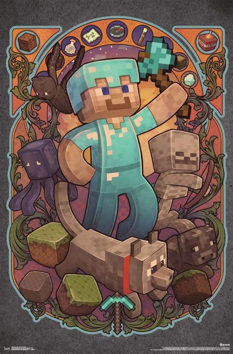 Minecraft Steve Nouveau Minecraft Posters Minecraft Art Minecraft