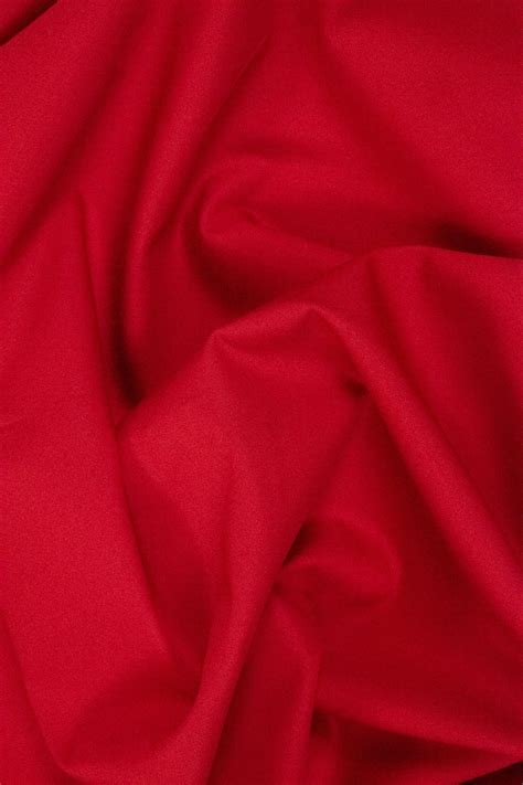 Plain Cotton Poplin Fabric Red