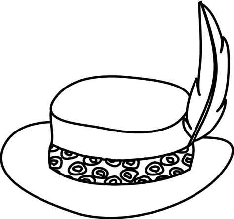 Hat Outline Clip Art At Vector Clip Art Online Royalty