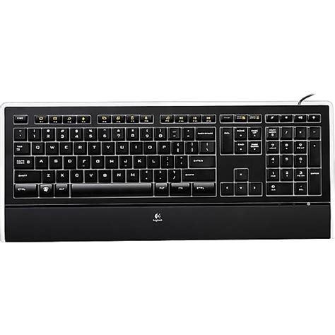 Logitech Illuminated K740 Wired Keyboard Black 920 000914 Staples