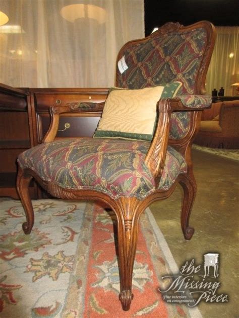 Beautiful Ethan Allen Traditional Style Arm Chair With Patterned