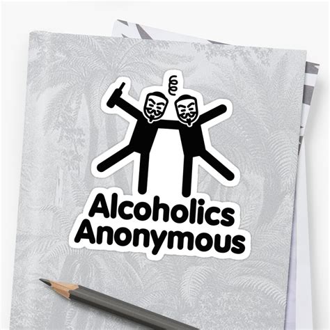 Alcoholics Anonymous Stickers By Laundryfactory Redbubble