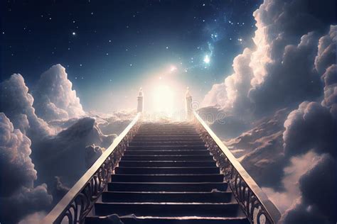 Journey Of The Soul Heaven Afterlife Concept Stock Illustration