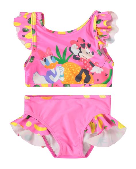 Riachuelo Biquíni Infantil Top E Calcinha Minnie Mouse Rosa Neon Tam