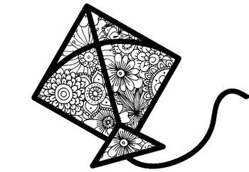 6 Summer Art Activities, Kites Coloring, Painting, Spring Name Tag