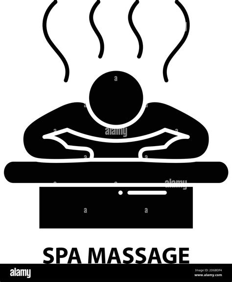 Spa Massage Icon Black Vector Sign With Editable Strokes Concept Illustration Stock Vector