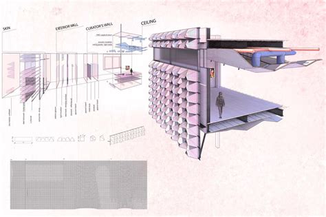 Exploded Section Perspective Showing Assembly Of Exterior Wall At