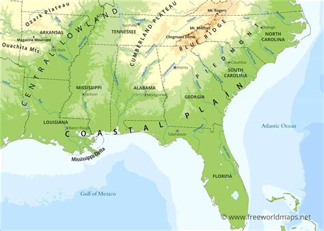 Us Geography The Southeast For Mac Traninsferouts Blog