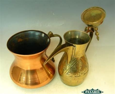 Copper Hand Washing Laver And Brass Finjan Palestine 1930 Ebay