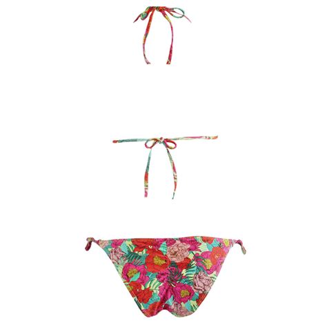 Red Tropical Floral Triangle Bikinis Zuzu Swim Ciamaritima