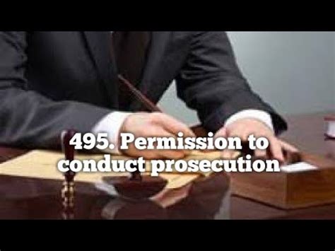 Section Permission To Conduct Prosecution Youtube