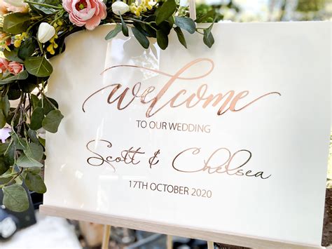 Acrylic Welcome Sign Welcome To Our Wedding Sign Custom Wedding