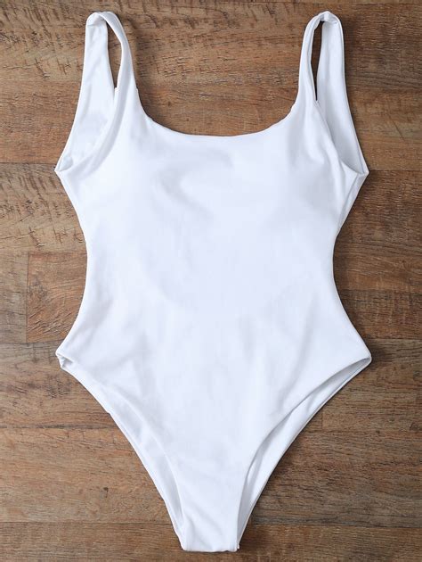 [30 off] high cut backless unlined one piece swimwear rosegal