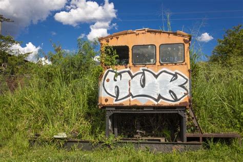 Old Abandoned Railroad Car Stock Image Image Of Factory 206355553