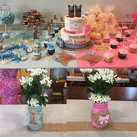 Boots or Bows gender reveal party | Gender reveal party decorations, Bow gender reveal, Gender ...