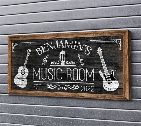 Personalized Music Room Sign Custom Music Studio Signs Ts Etsy