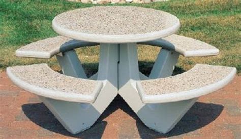 This is something that you will want to purchase if you are going to keep it in one spot, since moving it around is going to be too. 38" Concrete Round Picnic Table with Bolted Concrete Frame ...