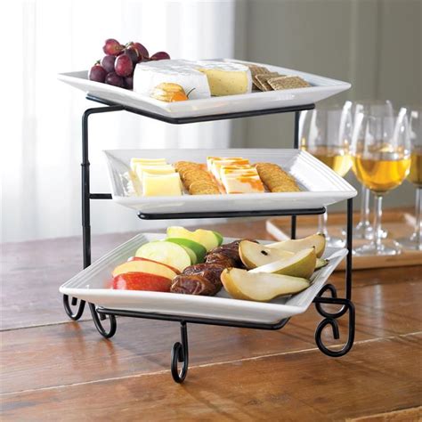 It's also great if you want to serve anything that needs multiple parts to assemble, like a cheese and cracker plate. 3-tier Buffet Server Set (I bought this at xmas, great for ...