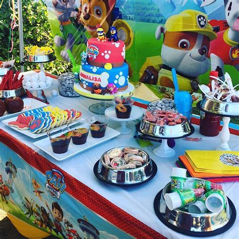 I Set Up This Candy Table For A Party This Weekend Paw Patrol Inspired