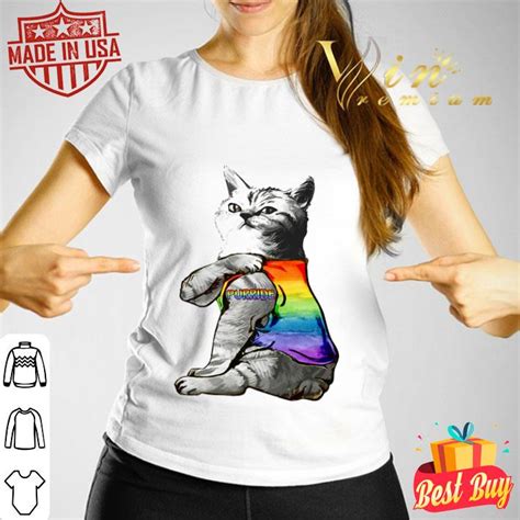 Lgbt Purride Cat Shirt Hoodie Sweater Longsleeve T Shirt