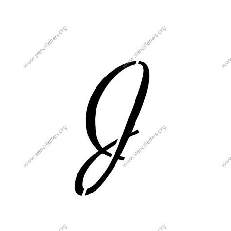 The letter j is one of those pesky letters in letter j in cursive. Retro Vintage Cursive Uppercase & Lowercase Letter Stencils A-Z 1/4 to 12 Inch Sizes | Stencil ...