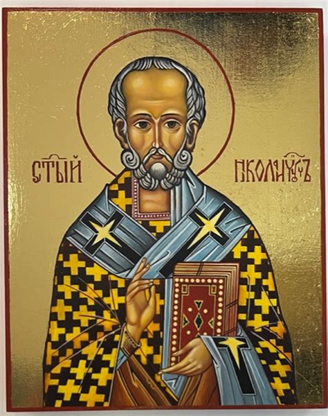 St Nicholas Hand Painted Icon Byzantine Church Supplies