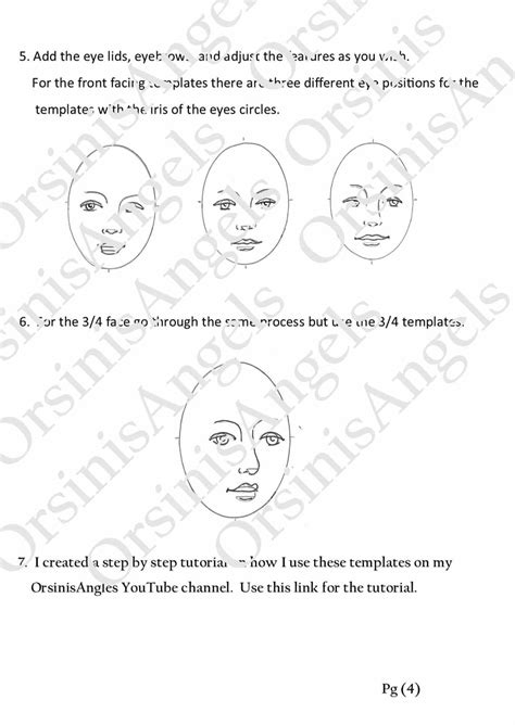 Drawing Large Faces Template Grid By Marla Niederer Digital Instant Downloadable Pdf For
