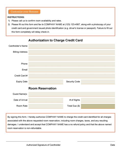 But, due to certain personal reasons, i no longer need the credit card. 43 Credit Card Authorization Forms Templates {Ready-to-Use}