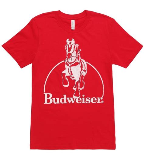 Budweiser Vintage Clydesdale Adult T Shirt Red Cb186azrth6