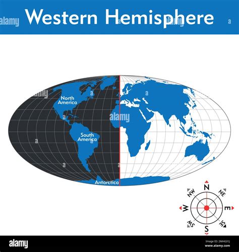 Map Western Hemisphere Stock Vector Images Alamy
