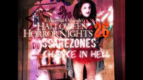 Halloween Horror Nights 26 Scare Zones Chance In Hell Youtube