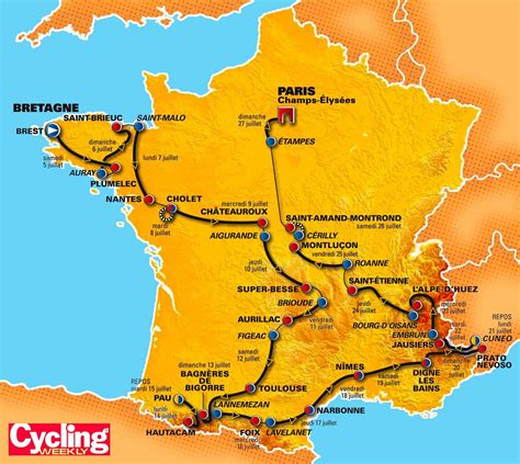 Tour De France Route Map World Map