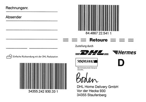 Rücksendeformular (für formular hier klicken) ausdrucken, ausfüllen und in das paket legen. Dhl Retouren Aufkleber / Dhl Retouren Rucksendungen ...