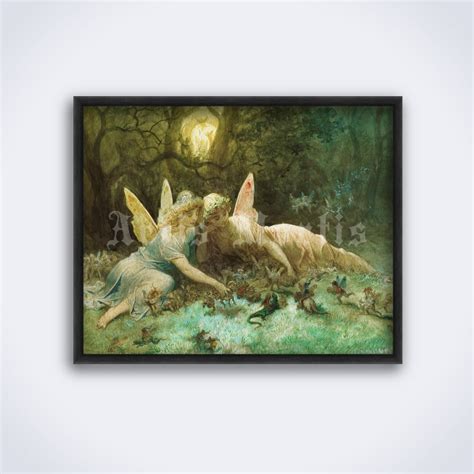 Printable Forest Fairies Playing With Gnomes Illustration By Gustave Dore